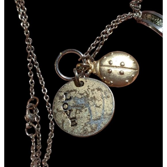 Gold Ladybug Love Charm Necklace - Picture 2 of 14